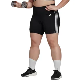 adidas Women's Training Essentials 3-Stripes High-Waisted Short Leggings (Plus Size)