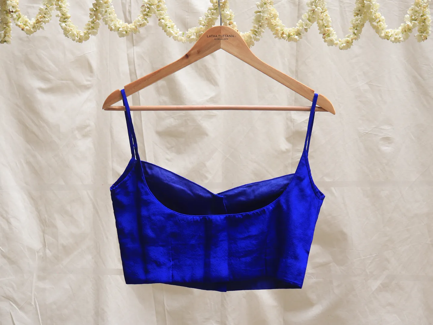 Admiral blue, crepe silk, Bralette