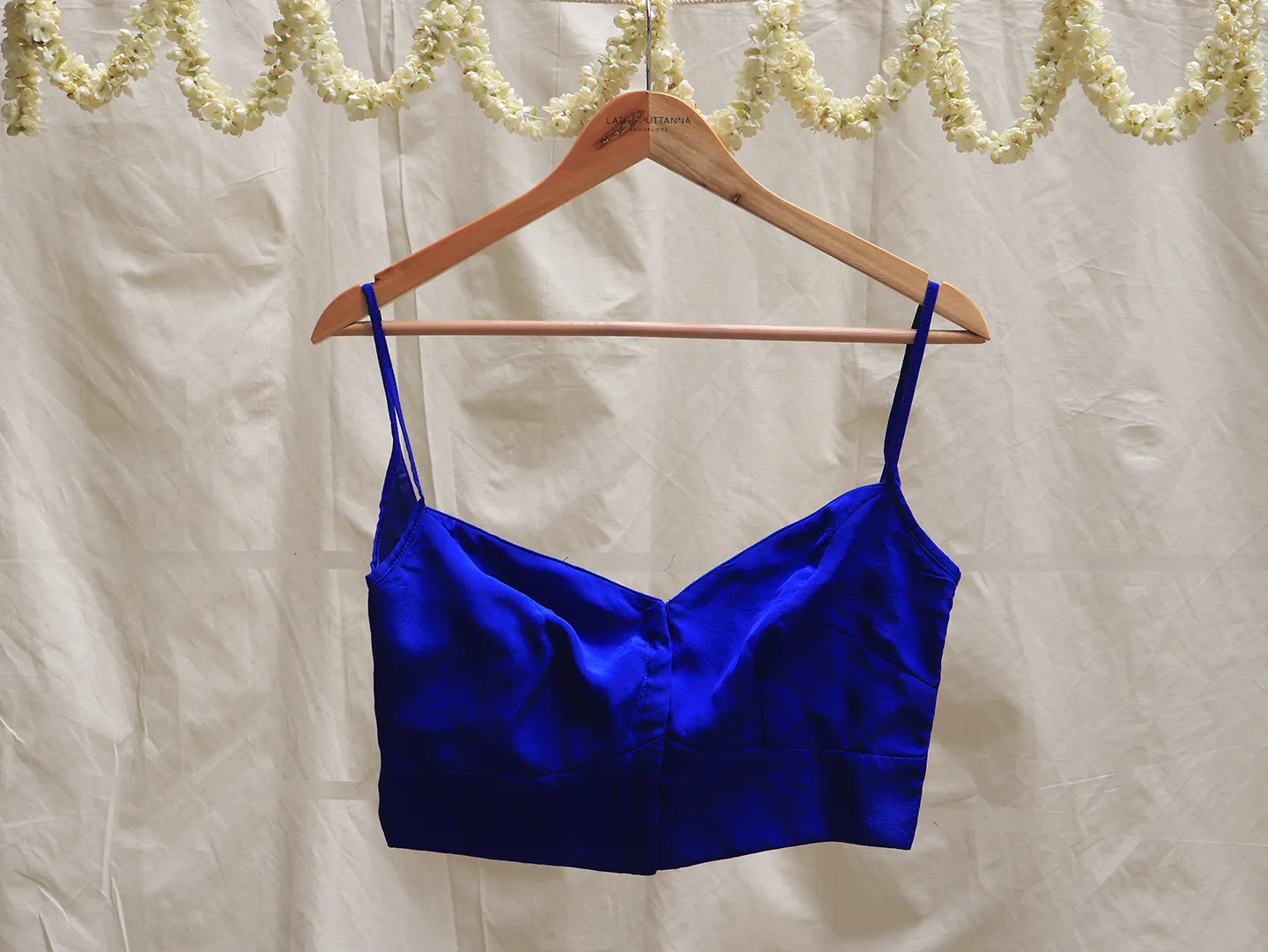 Admiral blue, crepe silk, Bralette