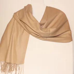 Aggie Cashmere Mix Wrap - Camel