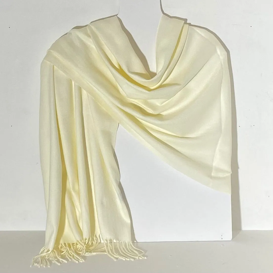 Aggie Cashmere Mix Wrap - Cream