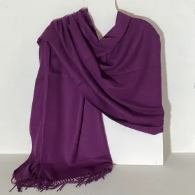 Aggie Cashmere Mix Wrap - Grape