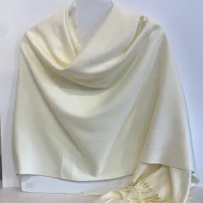 Aggie Cashmere Mix Wrap - Ivory