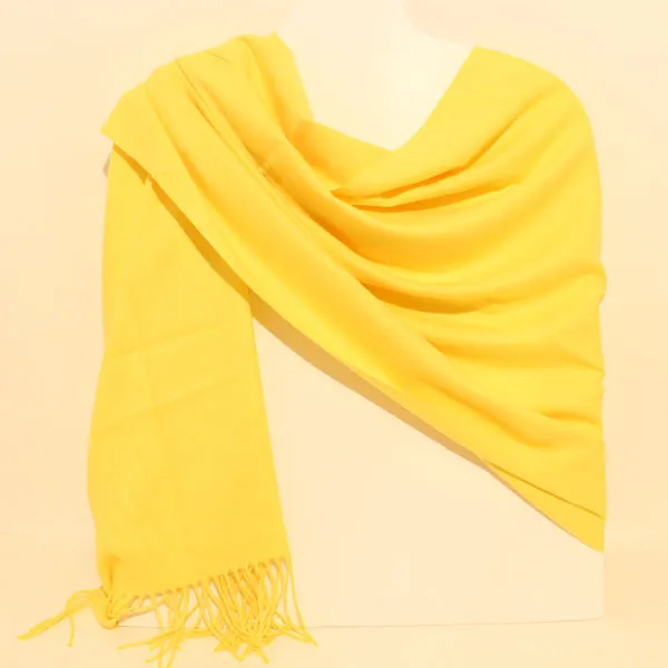 Aggie Cashmere Mix Wrap - Lemon