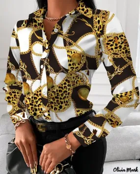 Deanwangkt - Cheetah Print Long Sleeve Button Down Shirt