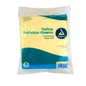 Dynarex - Isolation Gown Fluid Resistant Universal, Yellow