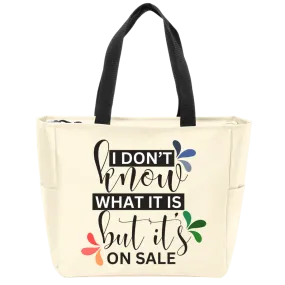 It's On Sale Zip Tote Bag