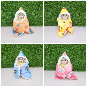 Laddu Gopal ji Nutan Shawl Ponhu Pack of 4 [Random Color]