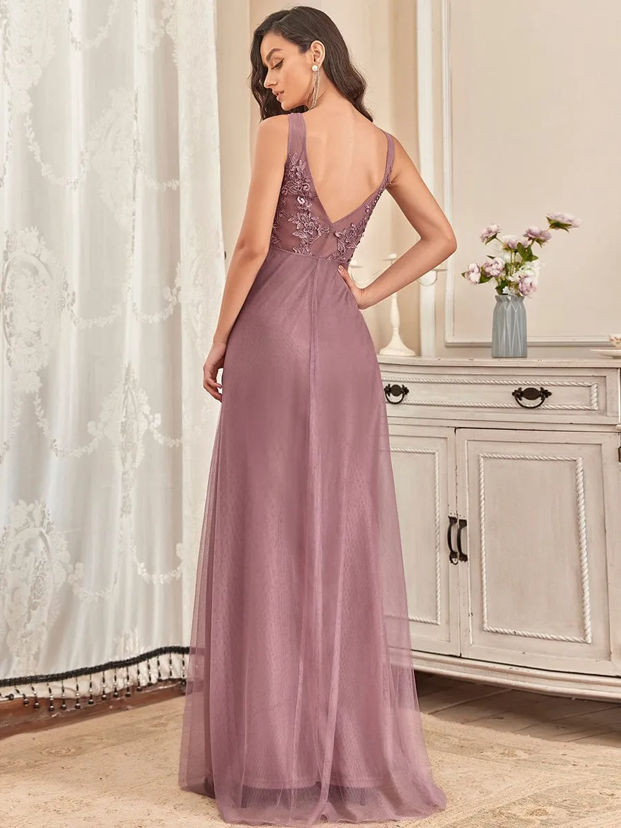 Maxi Long Elegant Ethereal Tulle Evening Dress