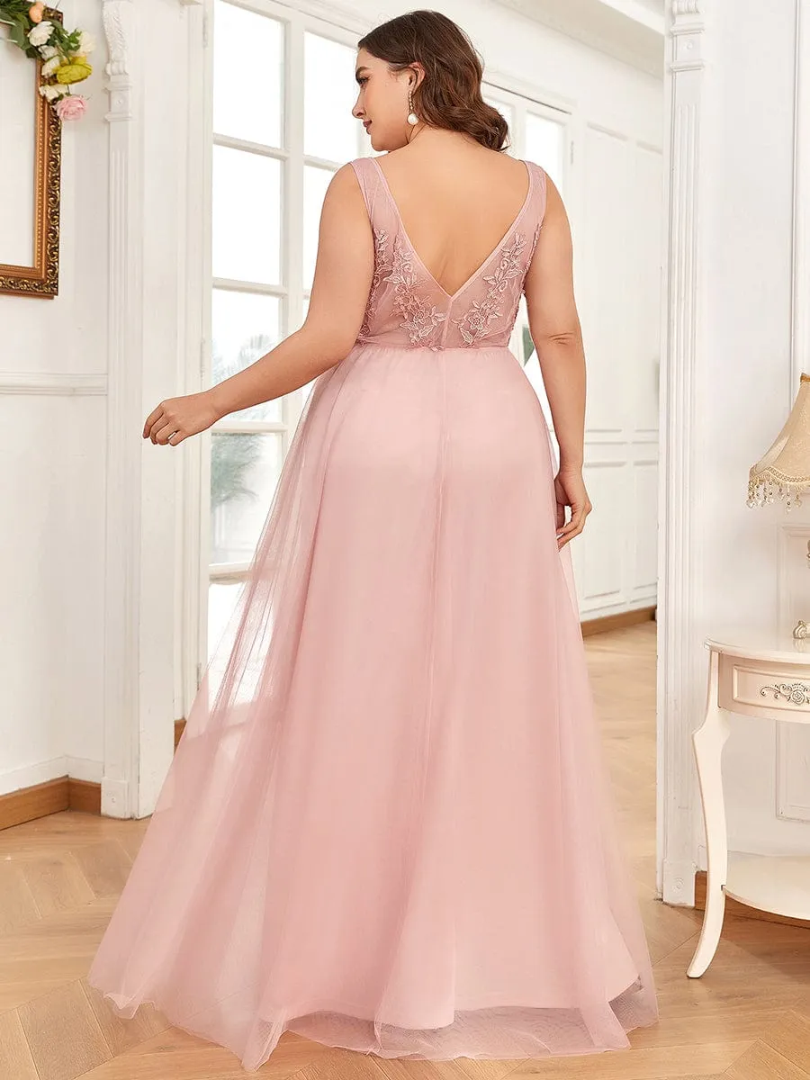 Maxi Long Elegant Ethereal Tulle Evening Dress