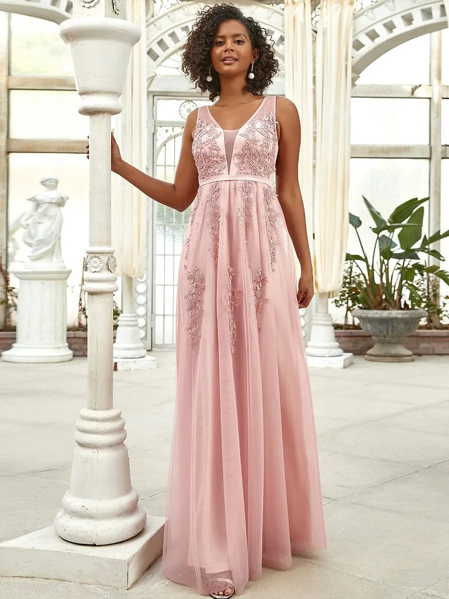 Maxi Long Elegant Ethereal Tulle Evening Dress