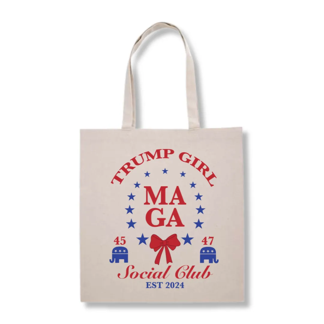 Trump Girl "MAGA Social Club" Tote Bag (3 Colors)