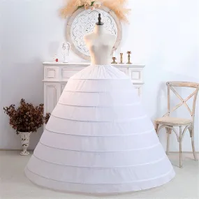 White Puffy 8 Hoops Petticoat Wedding Accessories For Ball Gown Wedding Bridal Gown Quinceanera Dresses Underskirt