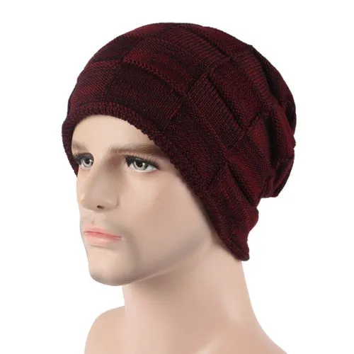 Winter Beanie Hat Scarf skullies beanies Soft Skull Warm Baggy Cap Mask Hats For Men Women Knitted Hat