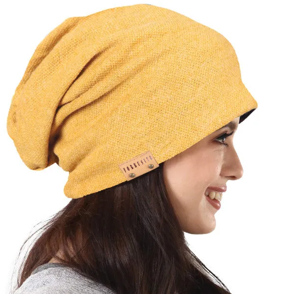 Women Jersey Long Slouch Beanie Hats B010