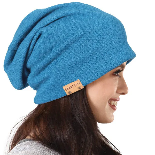 Women Jersey Long Slouch Beanie Hats B010